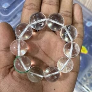 20MM Clear quartz Crystal HImalayan Bracelet Jewelry Gift Men Women Gemstone 2