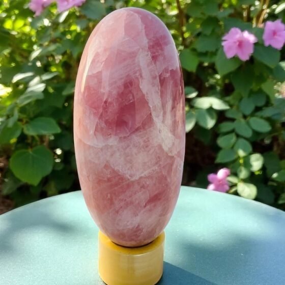Very Large Massive Rose Quartz Crystal Lingam Handmade Crystal Unique Home Decor 1