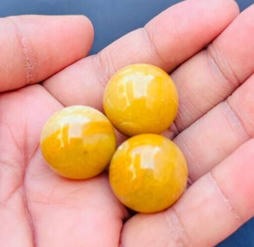 3Pcs Set Citrine Sphere Citrine Ball Undrilled Citrine Crystal Ball Home Decor 2