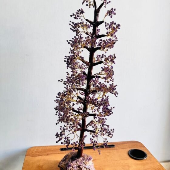 Large Amethyst Crystal Tree on Amethyst Cluster Rough Stone Crystal Tree 25-28" 2