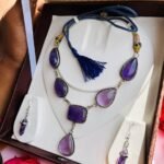 Genuine Amethyst Necklace & Earrings Set - Purple Crystal Jewelry - Gift For Her 1