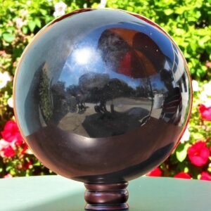 Giant Polished Black Obsidian Ball - 235MM Decorative & Metaphysical Stone Gift 1