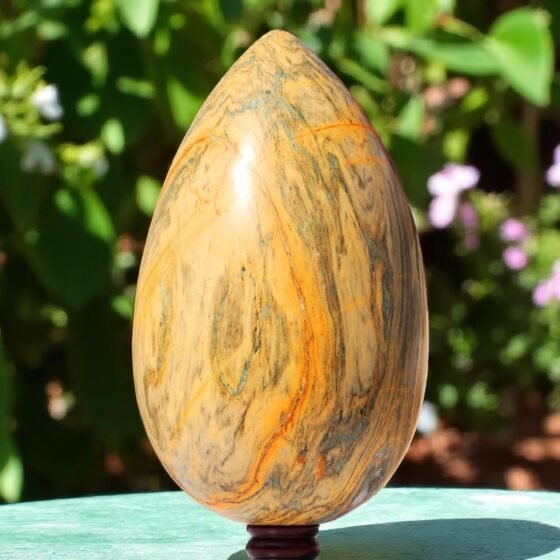Giant 370MM Yellow Brecciated Jasper - Meditation Egg, Chakra Balance & Energy 1