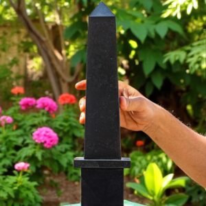 Giant 380MM Black Tourmaline Point - Manifest Abundance, Protection & Energy 1