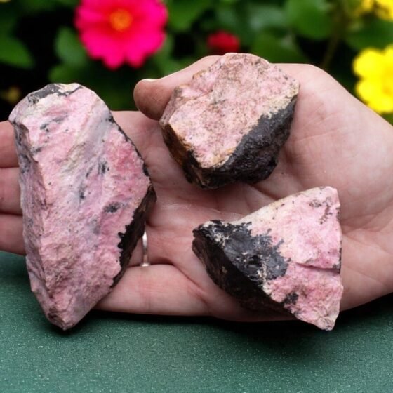 Giant 5KG Natural Rhodonite Rough - Wholesale Healing Crystal Gemstone Lot 1