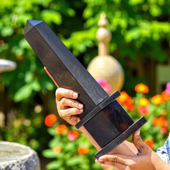 Giant 380MM Black Tourmaline Point - Manifest Abundance, Protection & Energy 2