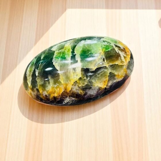 Large Green And Purple Fluorite Crystal Lingam Handmade Crystal Home Decor 2