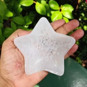 Large Selenite Star Shape Bowl - Aura Cleansing Crystal Display Home Decorative 1