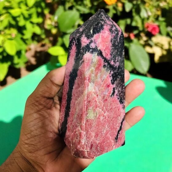 Natural Rhodonite Freeform - Unique Love & Emotional Balance Crystal Home Decor 1