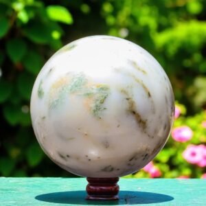 Natural Green Tourmaline Sphere Genuine Reiki Chakra Healing Power Stone Ball 2