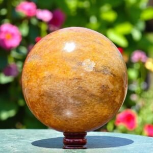 Large 235MM Golden Healer Quartz Sphere Meditation Healing Crystal Stone Ball 1
