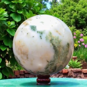 Natural Green Tourmaline Sphere Genuine Reiki Chakra Healing Power Stone Ball 1
