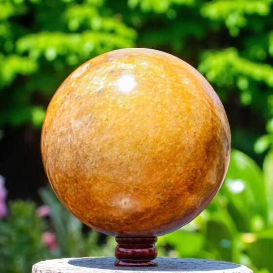 Large 235MM Golden Healer Quartz Sphere Meditation Healing Crystal Stone Ball 2