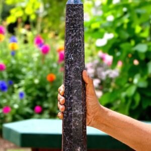 GIANT 435mm Indigo Gabbro Power Tower Metaphysical Healing Spirit Chakra Crystal 2