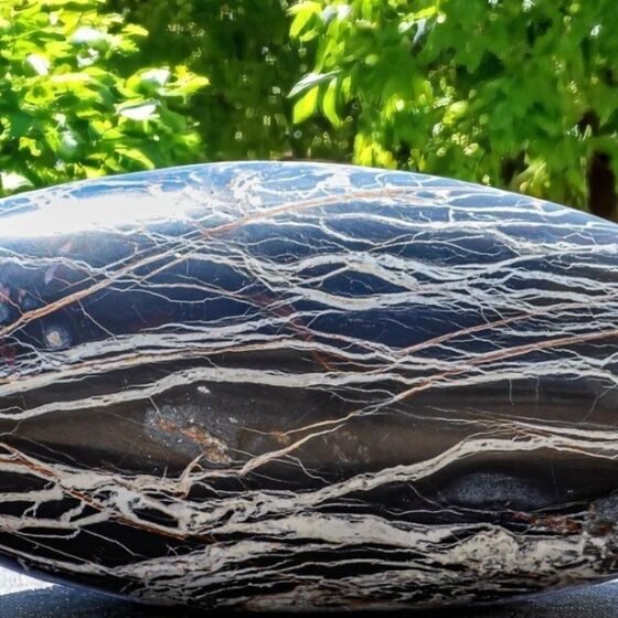 HUGE 440MM Black Imperial Jasper Crystal Lingam Metaphysical Healing Reiki Stone 1