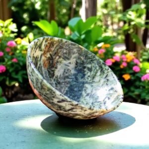 Large 160mm Green Tourmaline Prayer Bowl - Healing Meditation Reiki Aura Stone 1