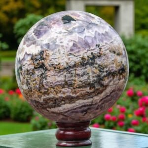 170mm Druzy Blue Amethyst Sphere - Healing Crystal, Powerful Protective Energy 1