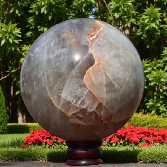 175mm Dark Smokey Quartz Sphere - Powerful Metaphysical Meditation Tool Gift 2