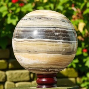 165mm Yellow Mexican Calcite Sphere - Solar Plexus Chakra Energy Booster Tool 1