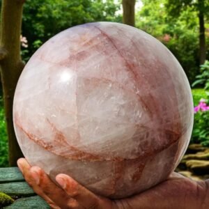 HUGE 170mm Red Fire Quartz Sphere - Balancing Energy, Meditation, Spiritual Gift 1
