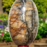 220mm Golden Pyrite & Quartz Lingam - Chakra Balancing Meditation Decor Gift 2