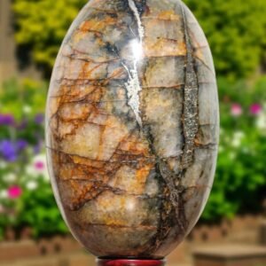 220mm Golden Pyrite & Quartz Lingam - Chakra Balancing Meditation Decor Gift 2