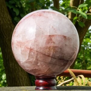 HUGE 170mm Red Fire Quartz Sphere - Balancing Energy, Meditation, Spiritual Gift 2