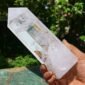 195mm Clear Quartz Obelisk | 8-Sided Faceted Healing Crystal Point Unique Gift 2