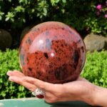 145mm Mahogany Obsidian Sphere Home Decor & Spiritual Energy Crystal Unique Gift 1