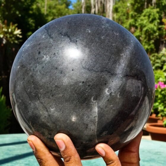 Large 145mm Grey Kyanite Sphere Crystal Ball for Spiritual Healing Home Decor 1