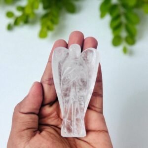 Large Clear Quartz Crystal Angel Hand Carved Crystal Figurine Home Office Gift 1