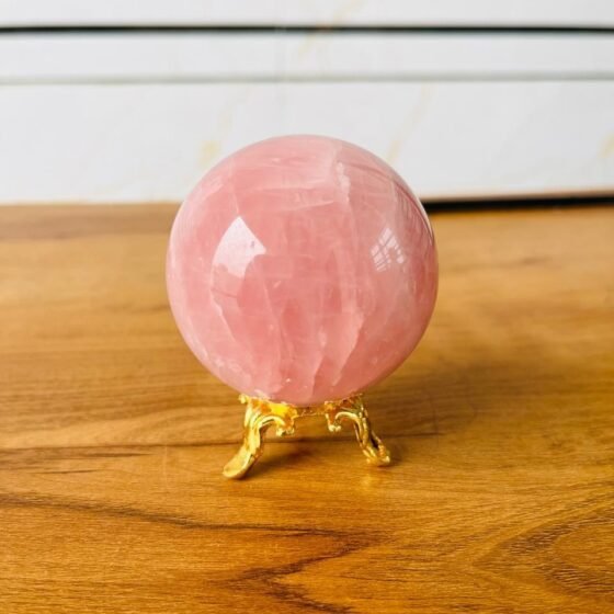 Large Rose Quartz Crystal Sphere Hand Carved Gemstone Ball Home Decor Gift 1