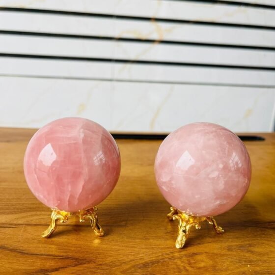 Large Rose Quartz Crystal Sphere Hand Carved Gemstone Ball Home Decor Gift 2