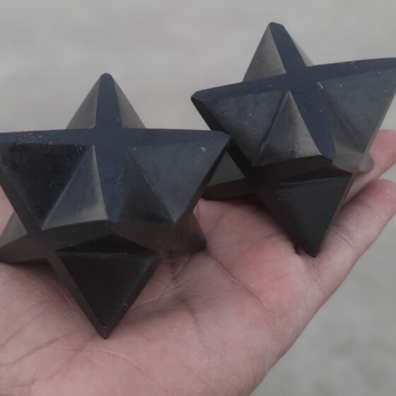 Large Black Tourmaline Crystal Merkaba Star Healing Crystal for Meditation Gift 2
