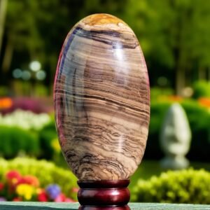 HUGE 190mm Natural Spiderweb Jasper Lingam - Grounding, Aura Protection Crystal 1