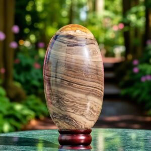 HUGE 190mm Natural Spiderweb Jasper Lingam - Grounding, Aura Protection Crystal 2