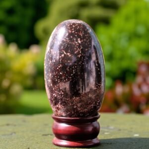 120MM Natural Garnet Lingam | Meditation Healing Aura Power Chakra Stone 1