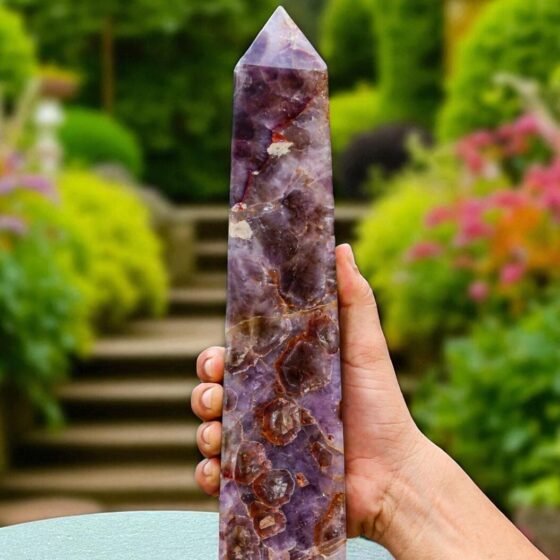 Large 300MM Blue Auralite 23 Aura Stone Tower - Meditation & Spiritual Healing 1