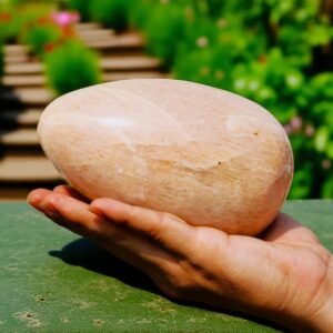 Large 145MM Natural Milky Moonstone Egg - Aura, Spirit & Chakra Healing Crystal 2
