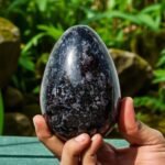 Large 120MM Indigo Gabbro Merlinite Egg - Aura Stone & Healing Power Crystal 1