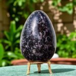 Large 120MM Indigo Gabbro Merlinite Egg - Aura Stone & Healing Power Crystal 2