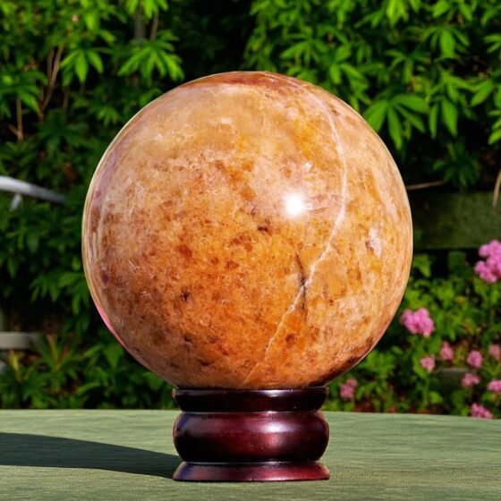 Large 120MM Natural Golden Himalayan Quartz - Meditation & Energy Healing Sphere 1