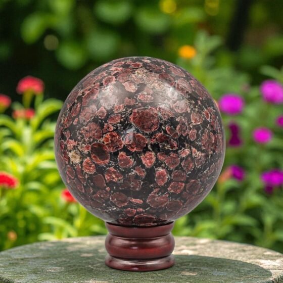 Large 130mm Garnet Tourmaline Crystal Ball | Spirit Aura Energy Healing 1