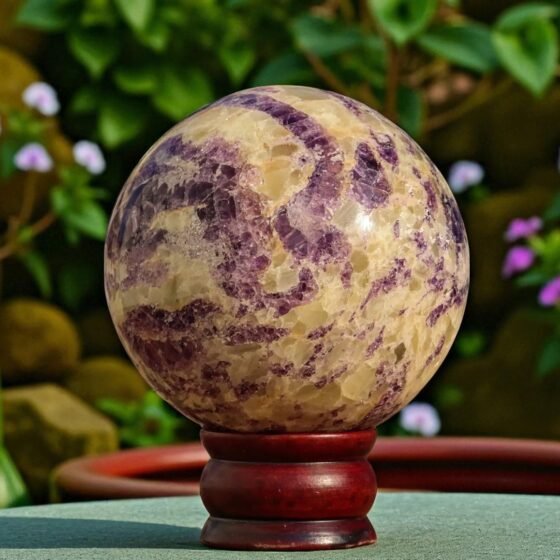 Large 110mm Fluorite Calcite Crystal Sphere | Chakra Reiki Meditation Stone 2
