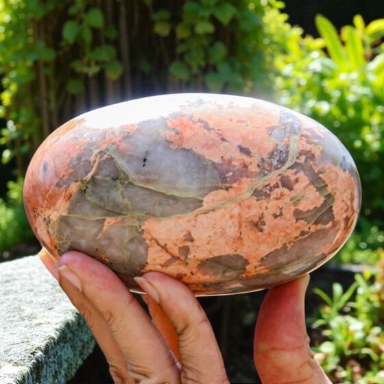 Large 115mm Pink Rosophia Stone | Spiritual Healing Power Lingam Aura 2