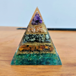 Large Multi Stone Orgone Crystal Pyramid Handmade Crystal Home Office Decor 1
