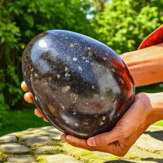 Huge 190MM Natural Coppernite Egg Spiritual Aura Healing Stone Display 1