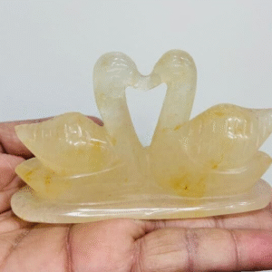 Natural Citrine Duck Pair Crystal Stone Male & Female Duck Pair Mandarin 3-4" 1