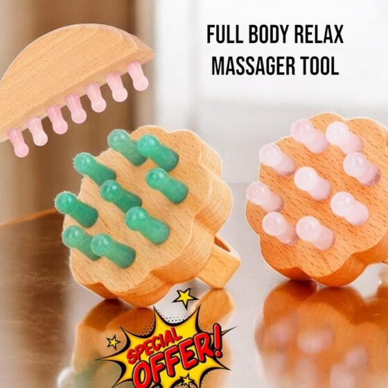 Natural Green Jade Crystal Full Body Massager Tool - Relax Muscles & Scalp 1