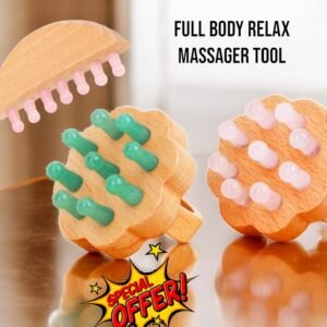 Natural Rose Quartz Crystal Full Body Massager Tool - Relax Muscles & Scalp 1